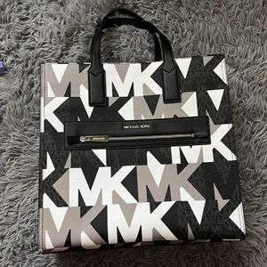 Michael Kors Monochrome MK Logo Shoulder Bag